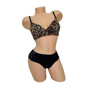 La Senza SMALL Wireless Padded Light Push Up Bra & Low Rise Cheeky Panty Set 2pc